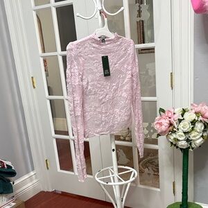 Pink Lace Long Sleeve Top $8 each or 6 for $30